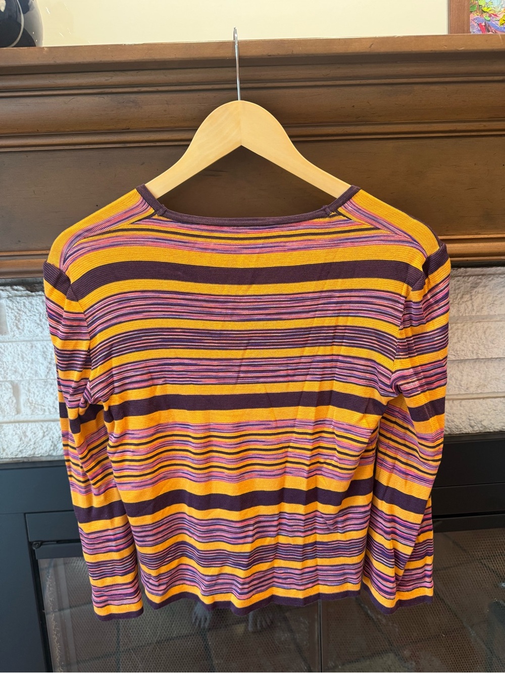 Vintage Missoni Striped Knit V-Neck Top Made in Italy Y2K - Picture 4 of 7
